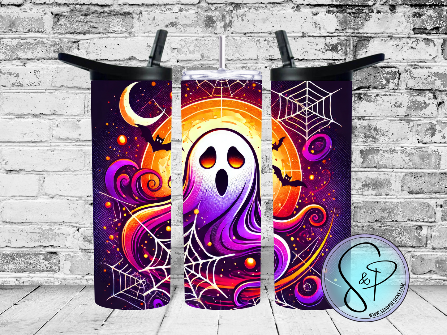 Colorful Halloween Ghost - 20 oz