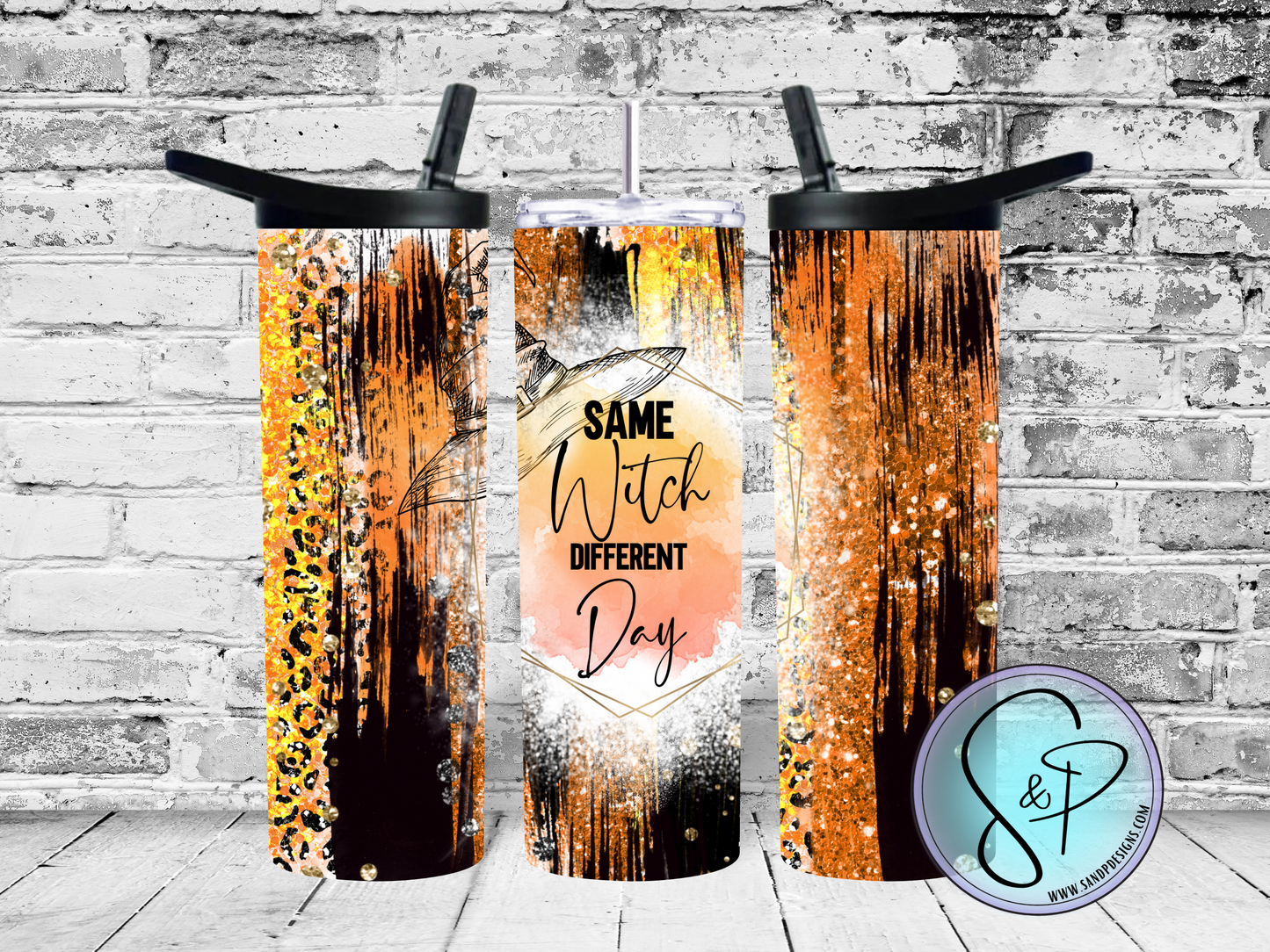 Same Witch different day orange/black - 20 oz