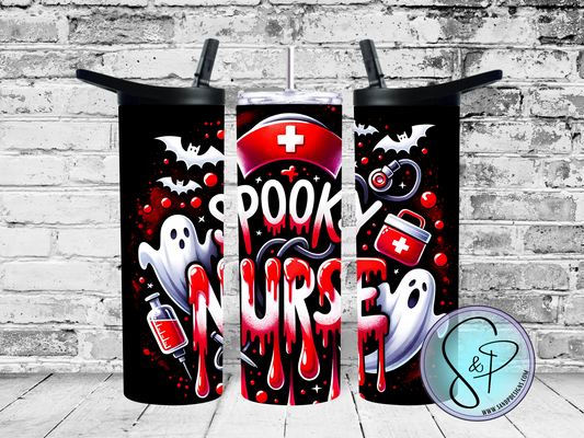 Funny Halloween Spooky Nurse Ghost - 20 oz