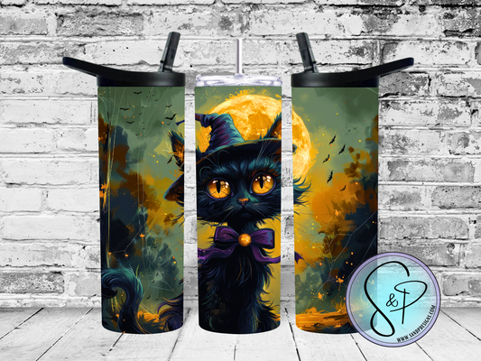 Cute black cat - 20 oz